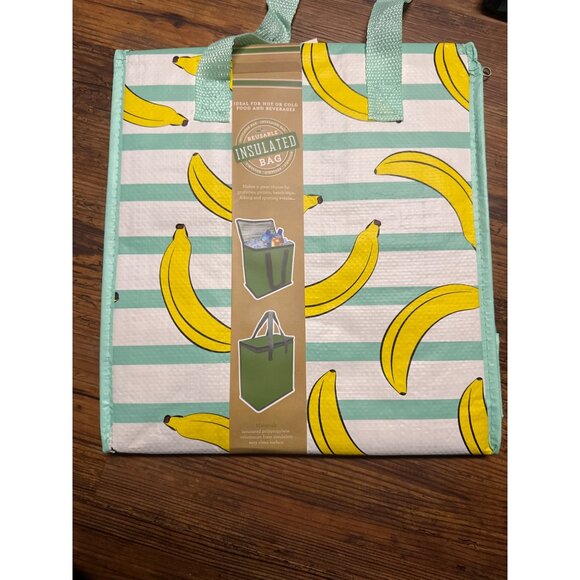 6-Reusable HomeGoods- Insulated Bag Hot or Cold Zippered Handles New with Tag - Picture 7 of 13